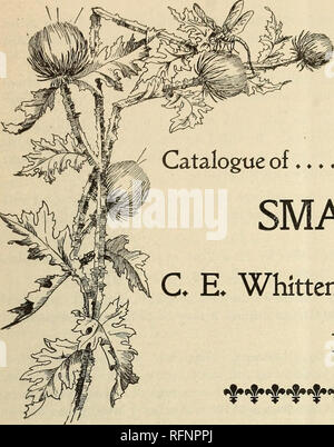 . 1896 Catalogue des petits fruits. Pépinières (Horticulture) Michigan Bridgman catalogues ; catalogues ; plantules fruits pépinières (Horticulture) ; des fruits. 7 AVR 1925. ^ Catalogue de ?  ?.  ? Petits fruits C E* Whitten's Nursery, Bridgman, Michigan ?annonce de nouveau mon émission fTN catalogue annuel des plantes à fruits, je tiens à remercier mes nombreux amis ii pour leur patronage dans le passé, et la confiance que je mérite peut-être votre avenir faveurs. Bien que je ne veux pas passer pour un "calamity, hurleurs" je dirai que la dernière saison a été désastreux pour les producteurs de fruits dans cette section, car je suppose que c'est dans la plupart des autres Banque D'Images