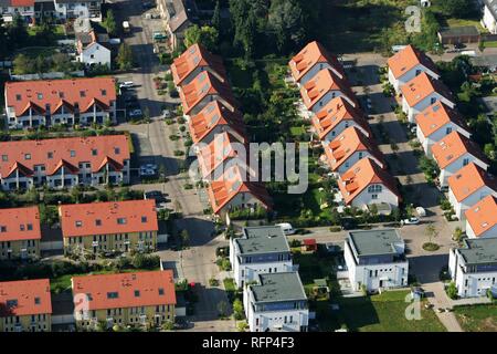 Des maisons privées, maisons en rangées, Cologne, Rhénanie du Nord-Westphalie, Allemagne Banque D'Images