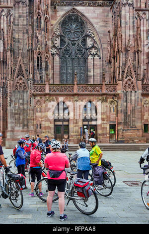 Cathédrale de Notre Dame de Strasbourg, France Banque D'Images