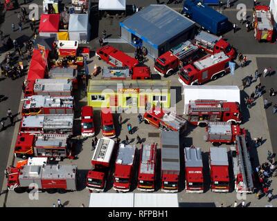 DEU, République fédérale d'Allemagne, Hanovre : Hannover fairgrounds. Wind, plus grand monde pour l'exposition des services d'incendie, Banque D'Images