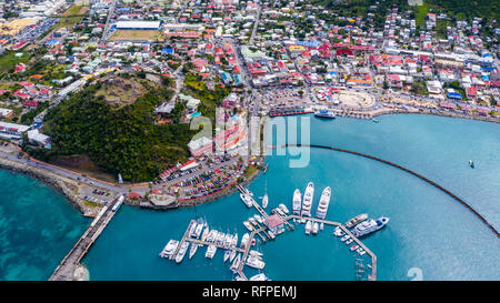 Le fort Louis, à Marigot, Saint Martin, St Martin, Saint Martin de la mer des Caraïbes Banque D'Images