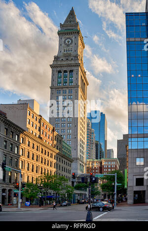 La célèbre Boston Custom House dans l'United States Banque D'Images