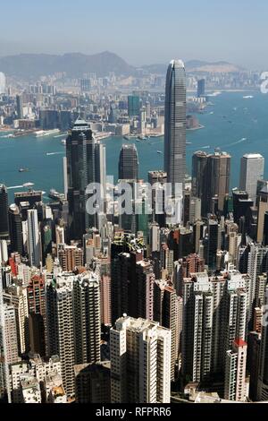 Skyline, vue du pic, épouse royale, Chine Banque D'Images