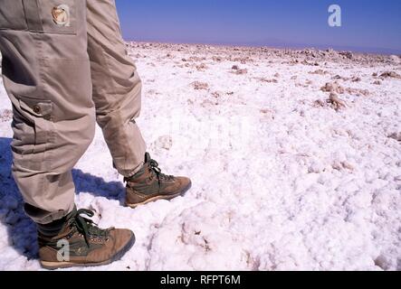 CHL, Chili, Désert d'Atacama : le lac de sel Salar de Atacama. Banque D'Images