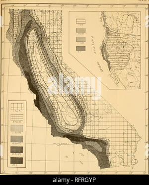 . Carnegie Institution of Washington publication. . La densité des espèces de grands-sclerophylls, illustré par la profondeur de l'ombrage, en Californie et dans l'ouest de l'Amérique du Nord.. Veuillez noter que ces images sont extraites de la page numérisée des images qui peuvent avoir été retouchées numériquement pour plus de lisibilité - coloration et l'aspect de ces illustrations ne peut pas parfaitement ressembler à l'œuvre originale.. Carnegie Institution de Washington. Washington, Carnegie Institution of Washington Banque D'Images