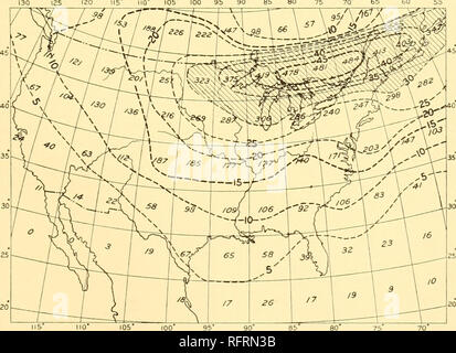 . Carnegie Institution of Washington publication. Le déplacement des zones climatiques. 191 de la mesure dans laquelle il est réchauffé par le Gulf Stream, est un secteur des plus importants de basse pression permanente. À pense que cette situation est due dans une large mesure le fait que le nord des États-Unis et du Canada à l'ouest et le nord-ouest de l'Europe à l'est, avec l'océan Atlantique, entre eux, sont les plus mauvais dans toutes les régions du globe. En été, lorsque les continents se réchauffent et sont donc caractérisées par une faible pression, l'Atlantique Nord bas secteur perd de son importance. La différence dans la presse Banque D'Images