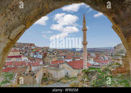 Ancienne ville d'Avanos dans une grotte dans la région de Cappadoce, Turquie Banque D'Images