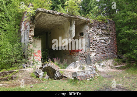 L'ancienne mine d'étain d'un camp de prisonniers de guerre abd Rolava - Sauersack, Monts Métallifères, République Tchèque Banque D'Images