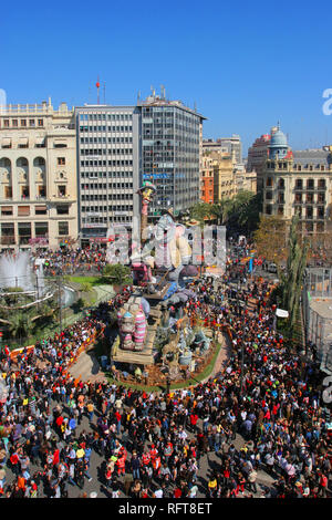 Les Falles (Las Fallas) Festival, patrimoine culturel immatériel de l'UNESCO, Valence, Communauté Valencienne, Espagne, Europe Banque D'Images