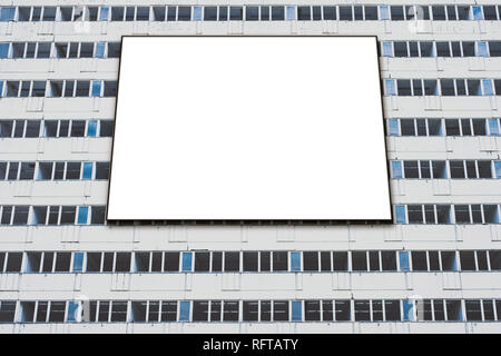 Blank billboard mock-up sur la façade de l'immeuble, la bannière immersive Banque D'Images