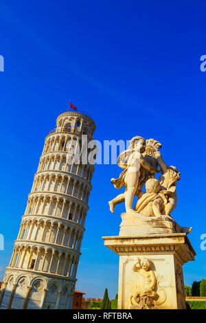 Tour Penchée, UNESCO World Heritage Site, Pise, Toscane, Italie, Europe Banque D'Images