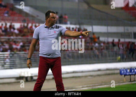 AL - Maceio - 26/01/2019 - 2019 Coupe du nord-est, du registre x CRB - Roberto Fernades entraîneur CRB lors de match contre Ceara au Roi Pele stade pour le championnat de la Coupe nord-est 2019. Photo : Itawi Albuquerque / AGIF Banque D'Images