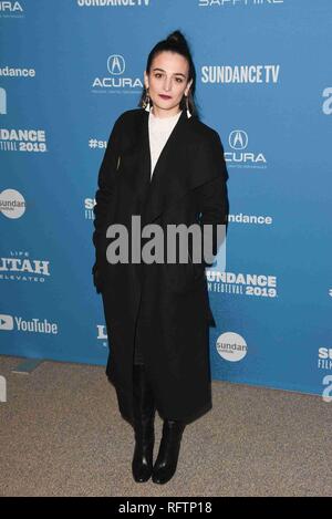 Park City, Utah, USA. 26 janvier, 2019. PARK CITY, Utah - le 26 janvier : Jenny Slate à la première de 'la nuit ensoleillée" au Sundance Film Festival 2019 Le 26 janvier 2019 à Park City, Utah. Photo : imageSPACE/MediaPunch MediaPunch Crédit : Inc/Alamy Live News Banque D'Images