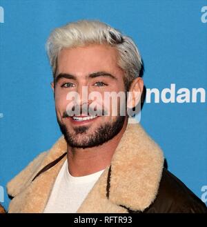 Park City, Utah, USA. 26 janvier, 2019. Zac Efron assiste à la 'Extrêmement méchants, scandaleusement mal et Vile' première mondiale au Festival du Film de Sundance le 26 janvier 2019 à Park City, Utah. Photo : imageSPACE/MediaPunch MediaPunch Crédit : Inc/Alamy Live News Banque D'Images