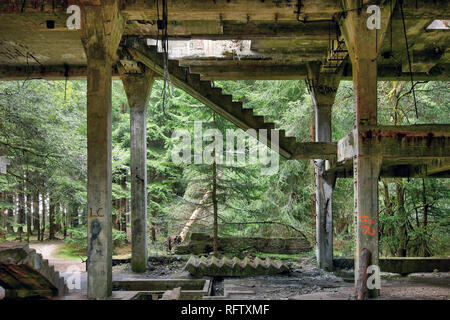 L'ancienne mine d'étain d'un camp de prisonniers de guerre abd Rolava - Sauersack, Monts Métallifères, République Tchèque Banque D'Images