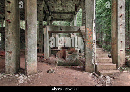 L'ancienne mine d'étain d'un camp de prisonniers de guerre abd Rolava - Sauersack, Monts Métallifères, République Tchèque Banque D'Images