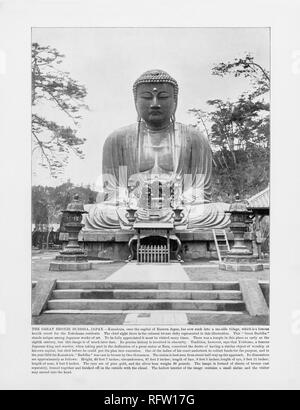 Le Grand Bouddha de bronze, japon, japonais, 1893 Photographie Ancienne Banque D'Images