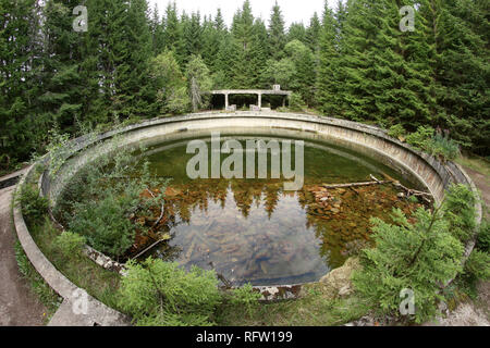 L'ancienne mine d'étain d'un camp de prisonniers de guerre abd Rolava - Sauersack, Monts Métallifères, République Tchèque Banque D'Images