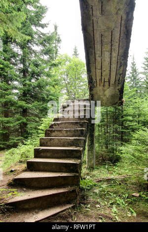 L'ancienne mine d'étain d'un camp de prisonniers de guerre abd Rolava - Sauersack, Monts Métallifères, République Tchèque Banque D'Images