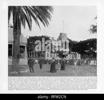 Palais Royal, Honolulu, Hawaï, les îles Sandwich du Sud, de meubles anciens, 1893 Photographie Banque D'Images