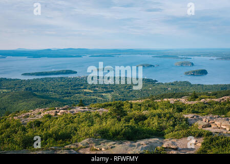 Vue de Cadillac Mountain, dans l'Acadia National Park, Maine Banque D'Images