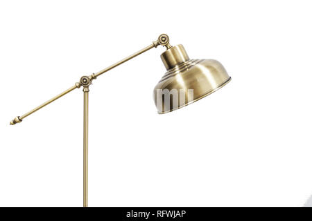 Projecteur de lumière en laiton Loft isolated on white with clipping path inclus, projecteurs lumière décoratif isolé Banque D'Images