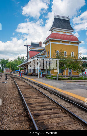 La gare de North Conway, New Hampshire Banque D'Images