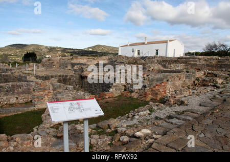 Ruines romaines de Milreu près de Faro au Portugal Banque D'Images