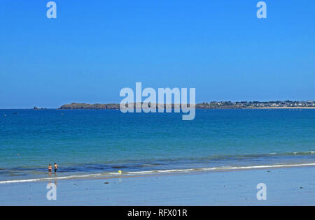 La plage de Saint-Malo, Bretagne, Bretagne, Ille-et-Vilaine, France, Europe Banque D'Images