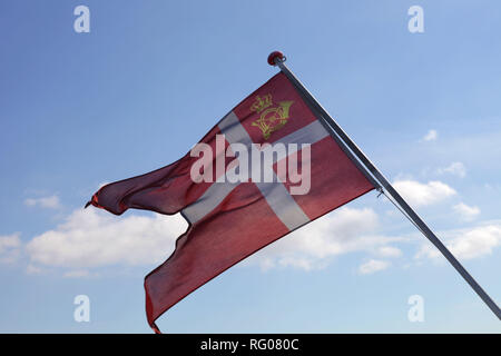 Le Danemark, drapeau danois Banque D'Images