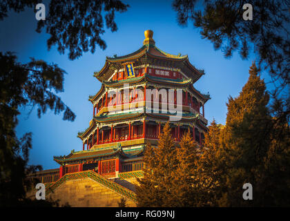 Palais d'été de Beijing - Le meilleur jardin impérial Banque D'Images