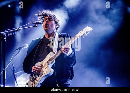 Danemark, copenhague - 24 janvier 2019. Le chanteur et compositeur Alex Vargas effectue un concert live à KB Hallen à Copenhague. (Photo crédit : Gonzales Photo - Peter Troest). Banque D'Images