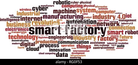 Smart factory mot concept cloud. Vector illustration Illustration de Vecteur