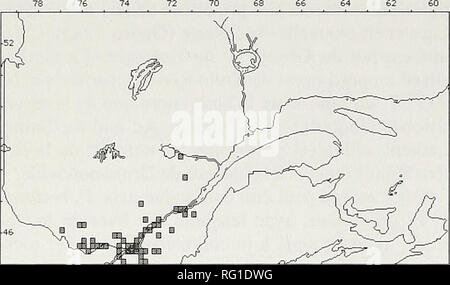 . La Canadian field-naturaliste. 370 Le Canadian Field-Naturalist Vol. 114 (11) Potamogeton nodosus Poir. [Potamot noueux, potamot des Marais]. Cette carte 11. Potamogeton nodosus. espece penetre au Québec par le Sud- Ouest et est localement abondante dans ce terri- toire tel que définition plus haut. Bien que d'affinité calcaire (Groupe V de Hellquist) la plante ne se rencontre pas dans le test du Québec. Une recolte de Saint-Damase, comte de Matapédia, conservee un QFA, doit etre rejetee sur la base de l'anatomie de la tige. Dans les régions du Québec oii elle est presente, cette espece pent etre co Banque D'Images