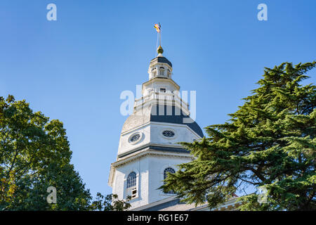 Maryland State Capital Dome à Annapolis (Maryland) Banque D'Images