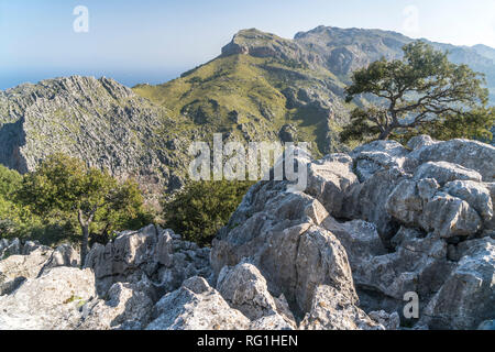 Gebirge der Serra de Tramuntana, à Majorque, Baléares, Espagne | Serra de Tramuntana, Majorque, Îles Baléares, Espagne, Banque D'Images