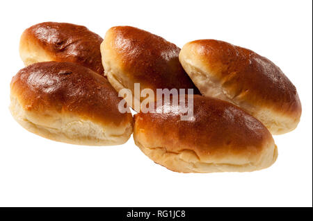 Les galettes de riz isolé sur fond blanc Banque D'Images