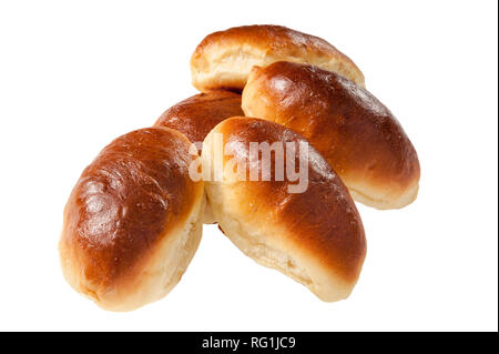 Les galettes de riz isolé sur fond blanc Banque D'Images