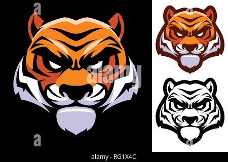 La mascotte Tiger Head Illustration de Vecteur