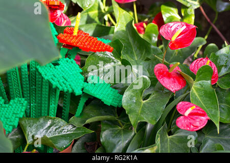 Fleurs Lego à RHS Wisley est grand Safari en brique Banque D'Images