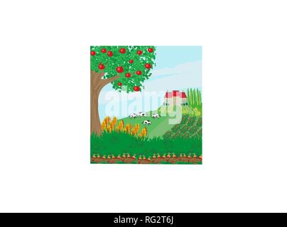 Paysage rural Illustration de Vecteur