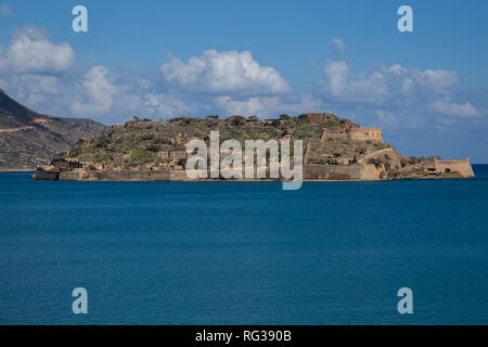 L'île de Spinalonga Crète Grèce Banque D'Images