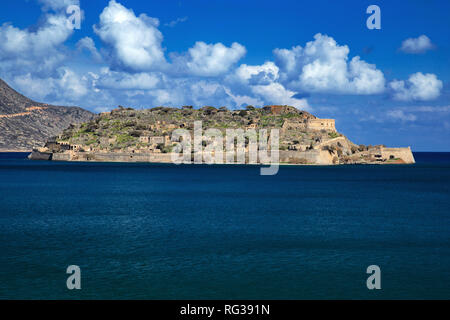 L'île de Spinalonga Crète Grèce Banque D'Images