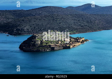 L'île de Spinalonga Crète Grèce Banque D'Images