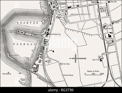 Plan de Granton, Édimbourg, Écosse, 19e siècle Banque D'Images