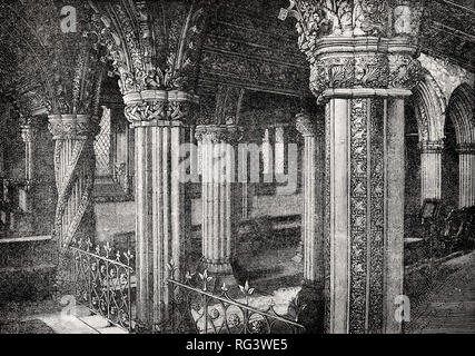 La Chapelle de Rosslyn, Roslin, Ecosse, 19e siècle Banque D'Images