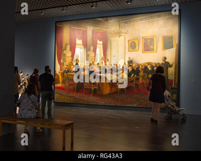 Session de l'Presídium de l'Académie des Sciences de l'URSS. Huile sur toile. 399 x 585,5 cm. Musée Russe de Malaga, Espagne. Banque D'Images