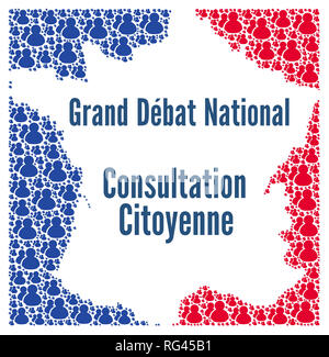 Grand débat national et la consultation des citoyens en France Banque D'Images