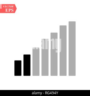 Une connexion Wi-Fi gratuite icônes niveaux. Modèle d'indicateur de puissance du signal, EPS10 Illustration de Vecteur