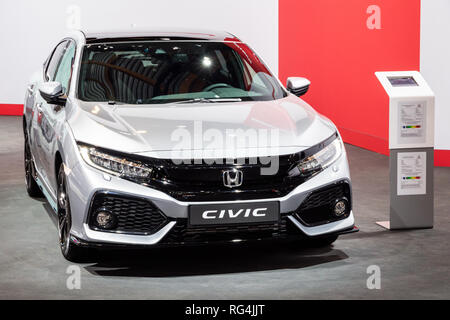 Bruxelles Jan 18 2019 Voiture Honda Civic En Vedette A La 97eme Salon Automobile De Bruxelles 2019 Autosalon Photo Stock Alamy